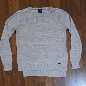 Elegant Heather Gray Women's Crew Neck Sweater